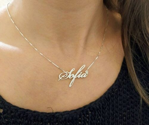 Buy White Gold Personalised Necklace – Oskar Hill